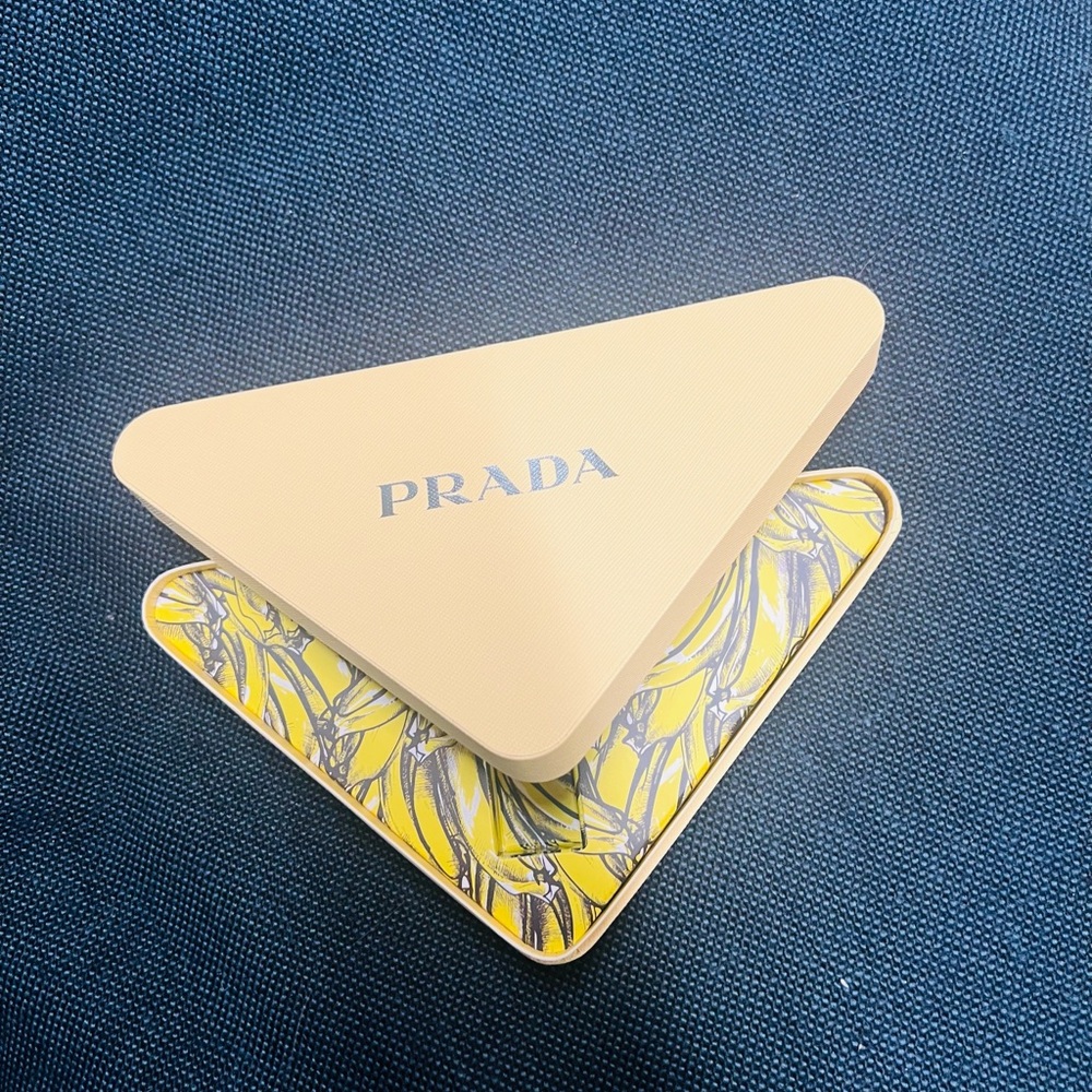 Prada Yellow Triangle Logo Accessory - image 1
